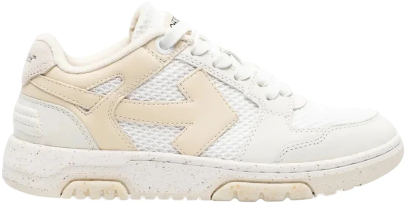 OFF-WHITE Out Of Office Low Slim White Beige