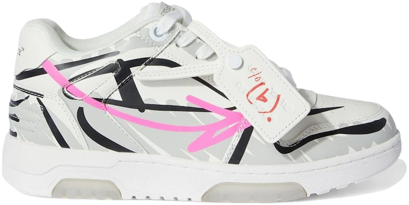 OFF-WHITE Out Of Office OOO Low Tops BSTROY Grey Pink (Women's)