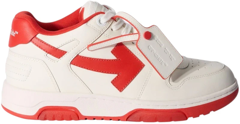 OFF-WHITE Out Of Office OOO Low Tops White Red FW25