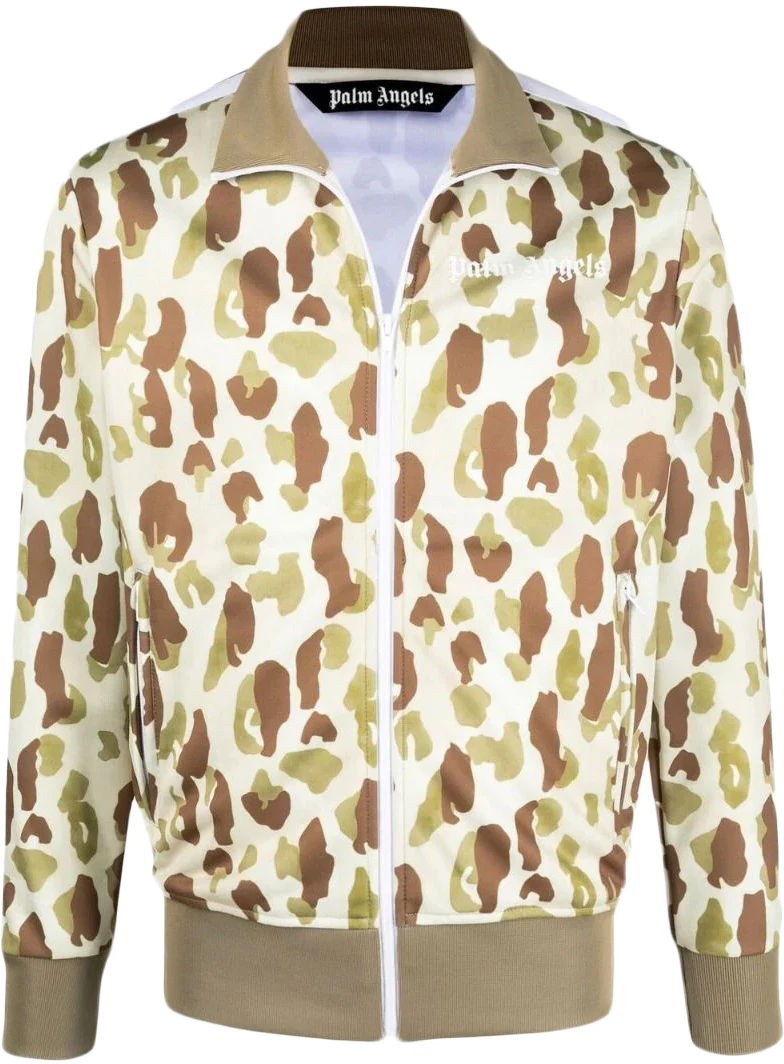 Palm Angels Desert Camo Classic Track Jacket Beige/White