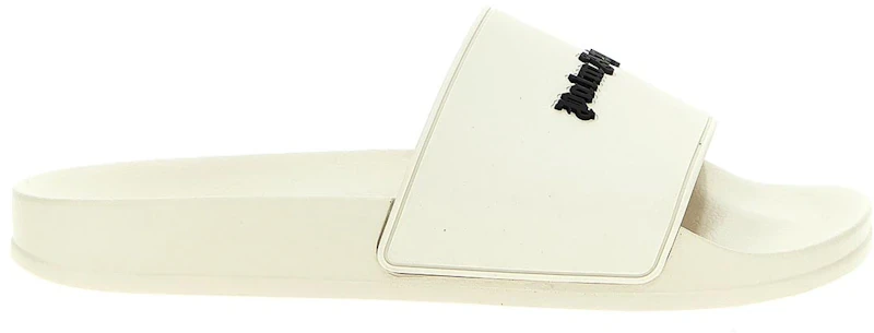 Palm Angels Logo Pool Sliders White