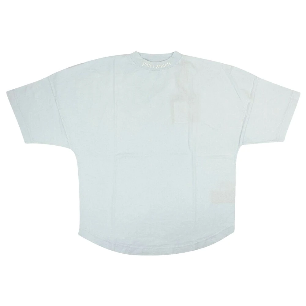 Palm Angels Oversized Mock Neck Logo T-shirt Illusion Blue